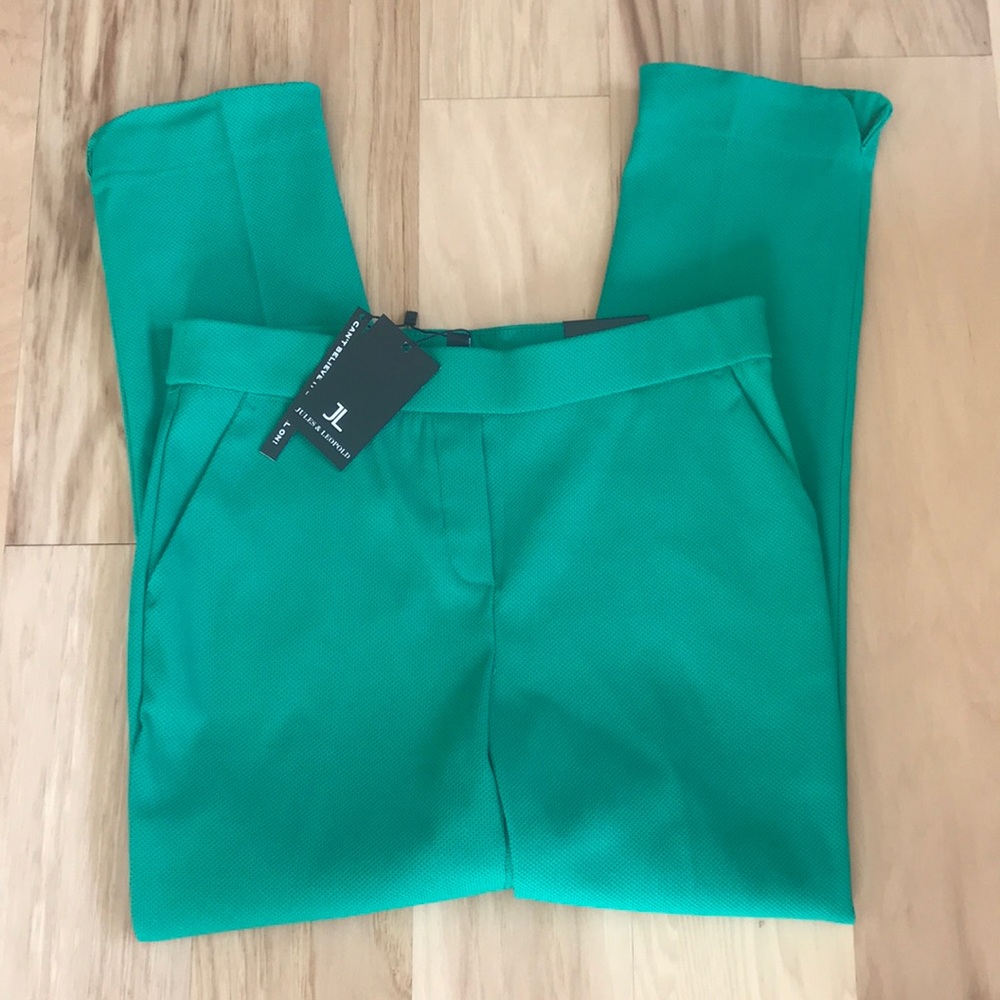 Jules & Leopold Green Ankle Pants, Pull On